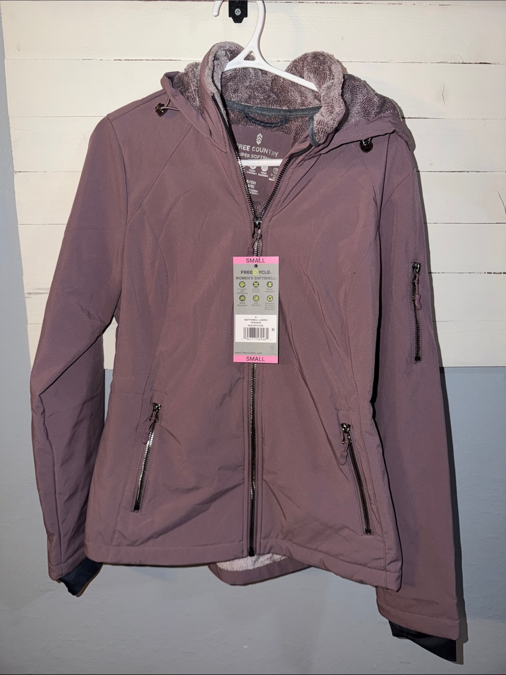 Free Country Dusty Mauve Women's Hooded Utility Softshell Jacket
